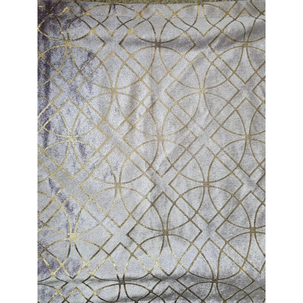 Madison Park Velvet Pillow Shams Set 2 Lavender Gold 20x26 Glam Geometric
